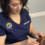 massage therapist in Harker Heights Sarah B. Rich performs facial massage